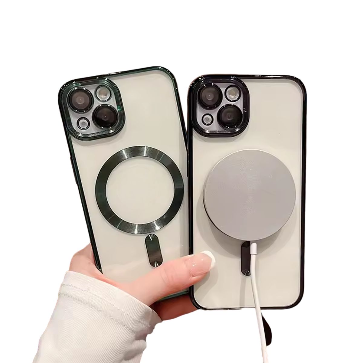 GENERICO - Carcasa Magsafe para iPhone 13 Plateado