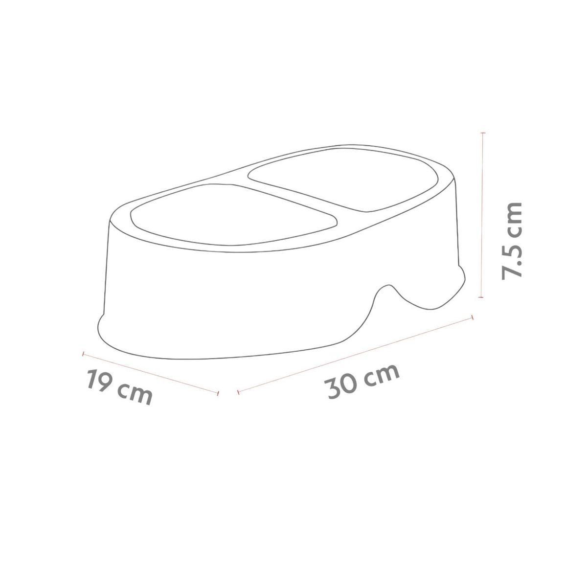 COOL PETS - Comedero Bebedero Doble Para Mascota Beige 100ML Cool Pets