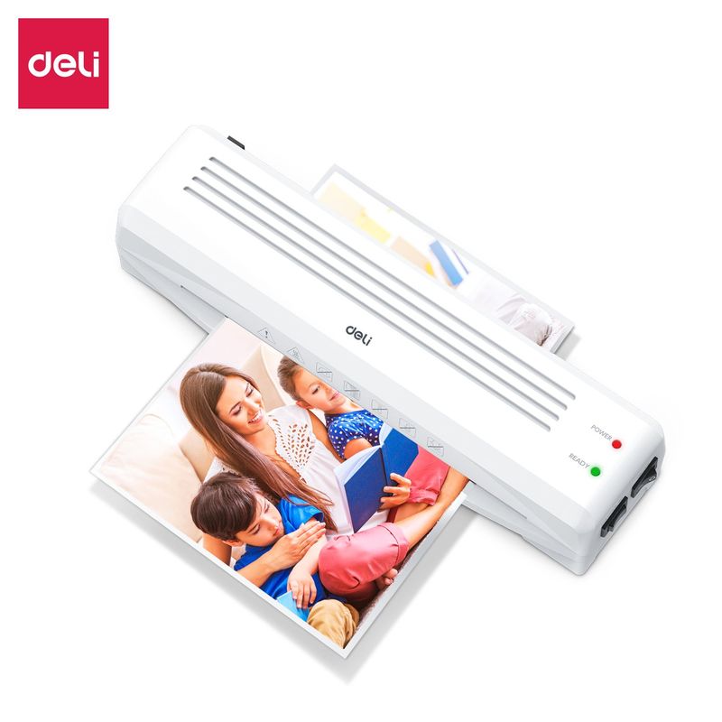 DELI - Termolaminadora Plastificadora A4 Automática Blanca