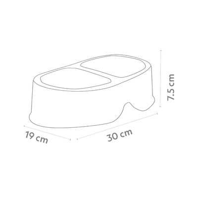 Imagen 2 del producto Comedero Bebedero Doble Para Mascota Negro 100ML