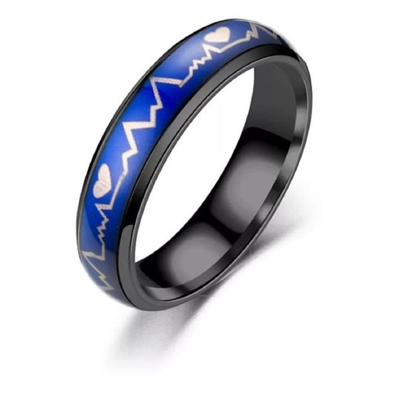 ELBAULDEJUMA - Anillo humor cambia color con temperatura térmico talla 8US