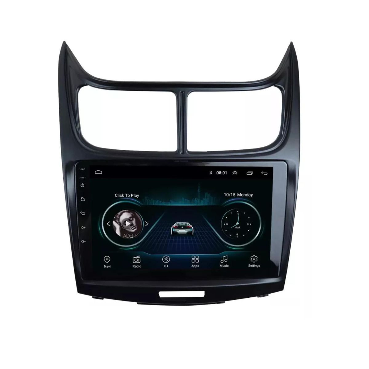 GENERICO - Bisel Radio Pantalla Compatible Con Sail 2004-14 9“Negro