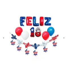 GENERICO - Set De Globos Metalicos Feliz 18 12 Pcs