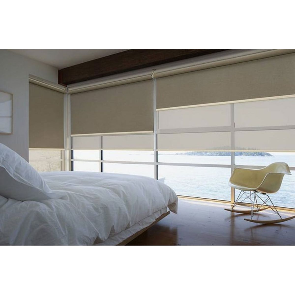 GENERICO - Cortina Roller Doble Blackout  Sunscreen 120x200 BEIGE