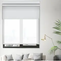GENERICO - Cortina Roller Doble Blackout Sunscreen 160x200 BLANCA