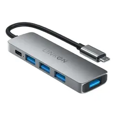 LINKON - Hub Adaptador Usb Tipo C 5 En 1 Para Mac Macbook Win