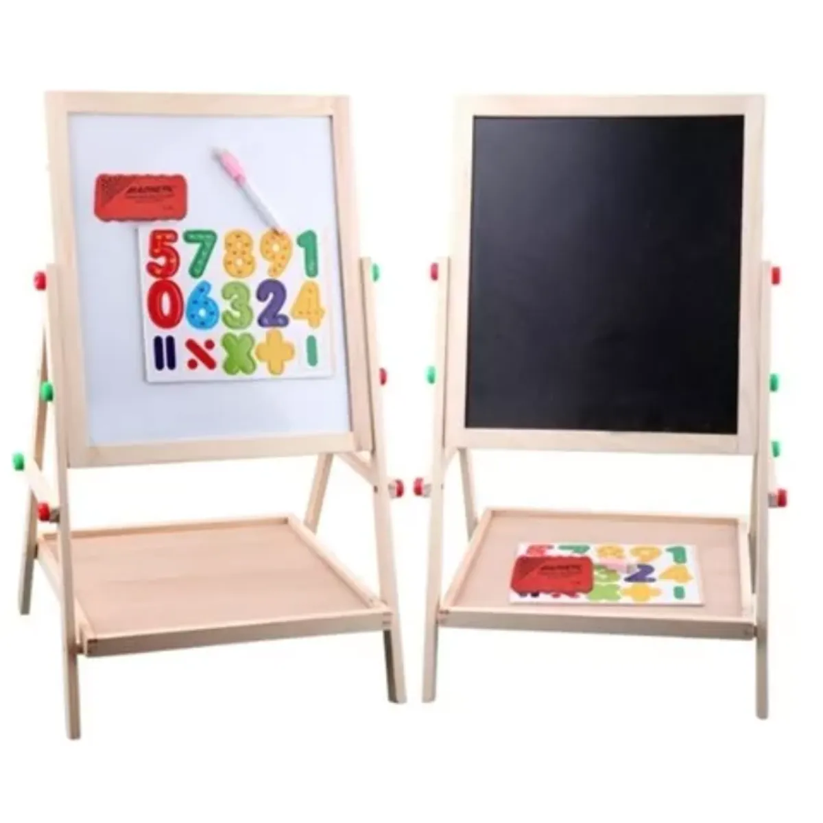 GENERICO - Pizarra Atril Didáctica Magnética Niños + Set Accesorios