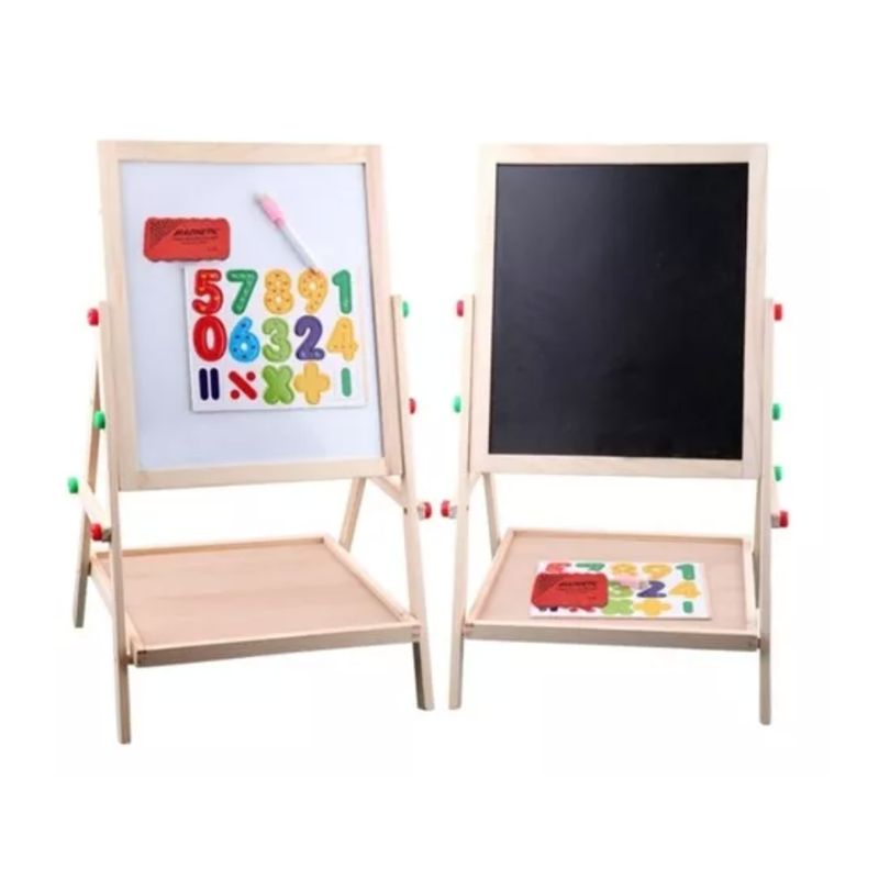 GENERICO - Pizarra Atril Didáctica Magnética Niños + Set Accesorios