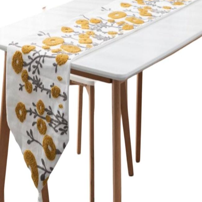 GENERICO - CAMINO DE MESA BORDADO ELEGANTE 33 X 180cm