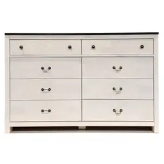 MUEBLES DURAN - Comoda Madera -Julieta 8 Cajones