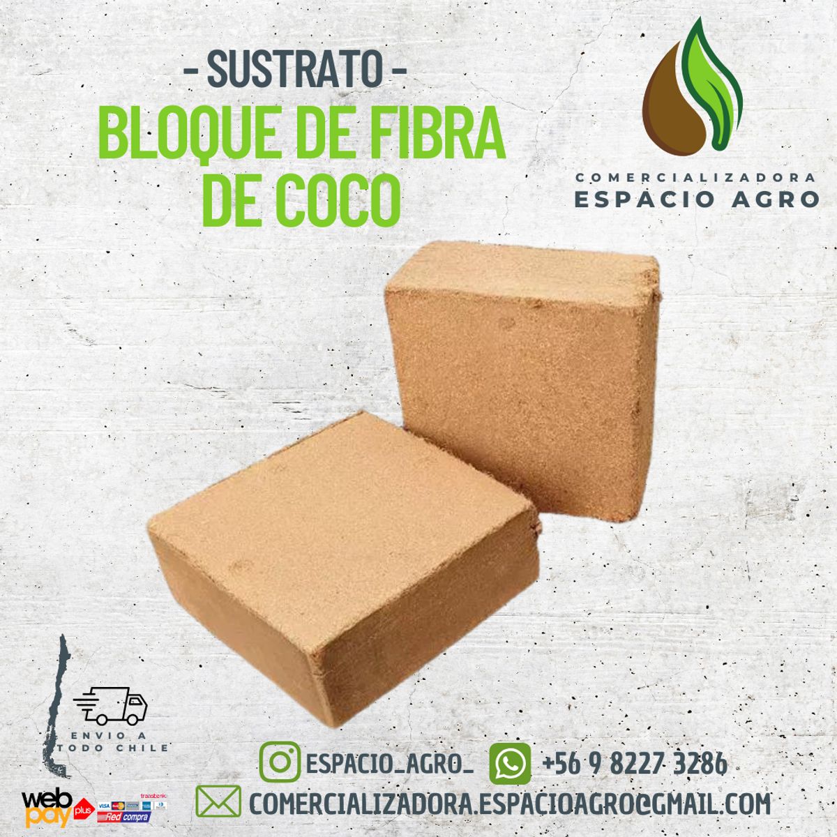 1880 - FIBRA DE COCO BLOQUE 5 KILOS APROX, (RINDE 65 LITROS APROX)