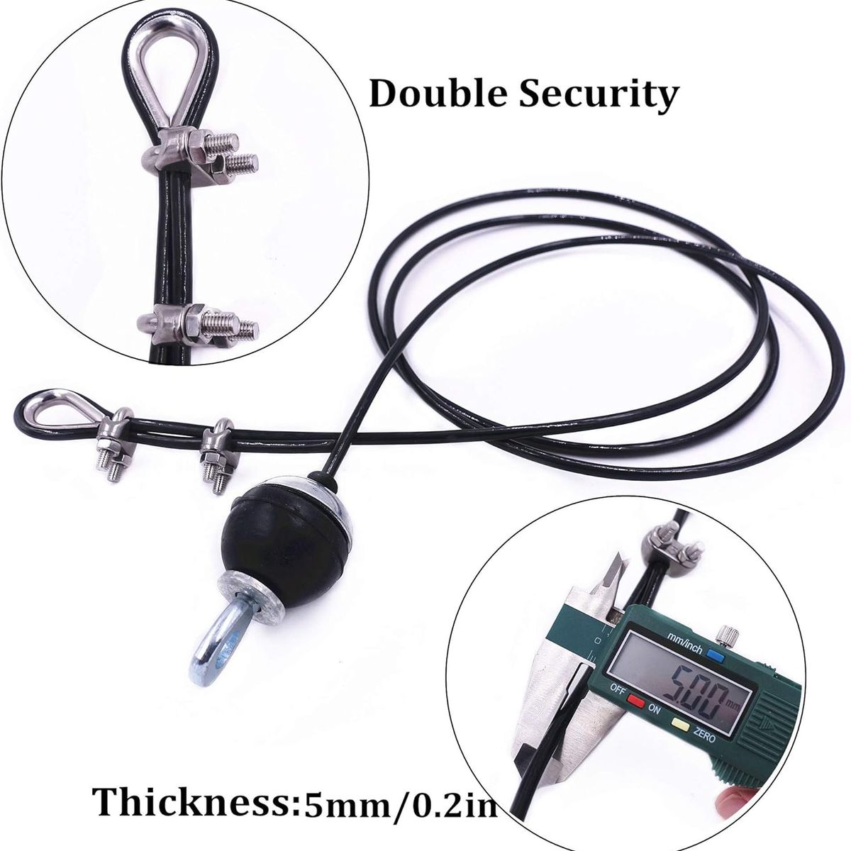 KUANGYE - 4 Mt Piola De Repuesto Para Máquina Multifuncional, Fitness