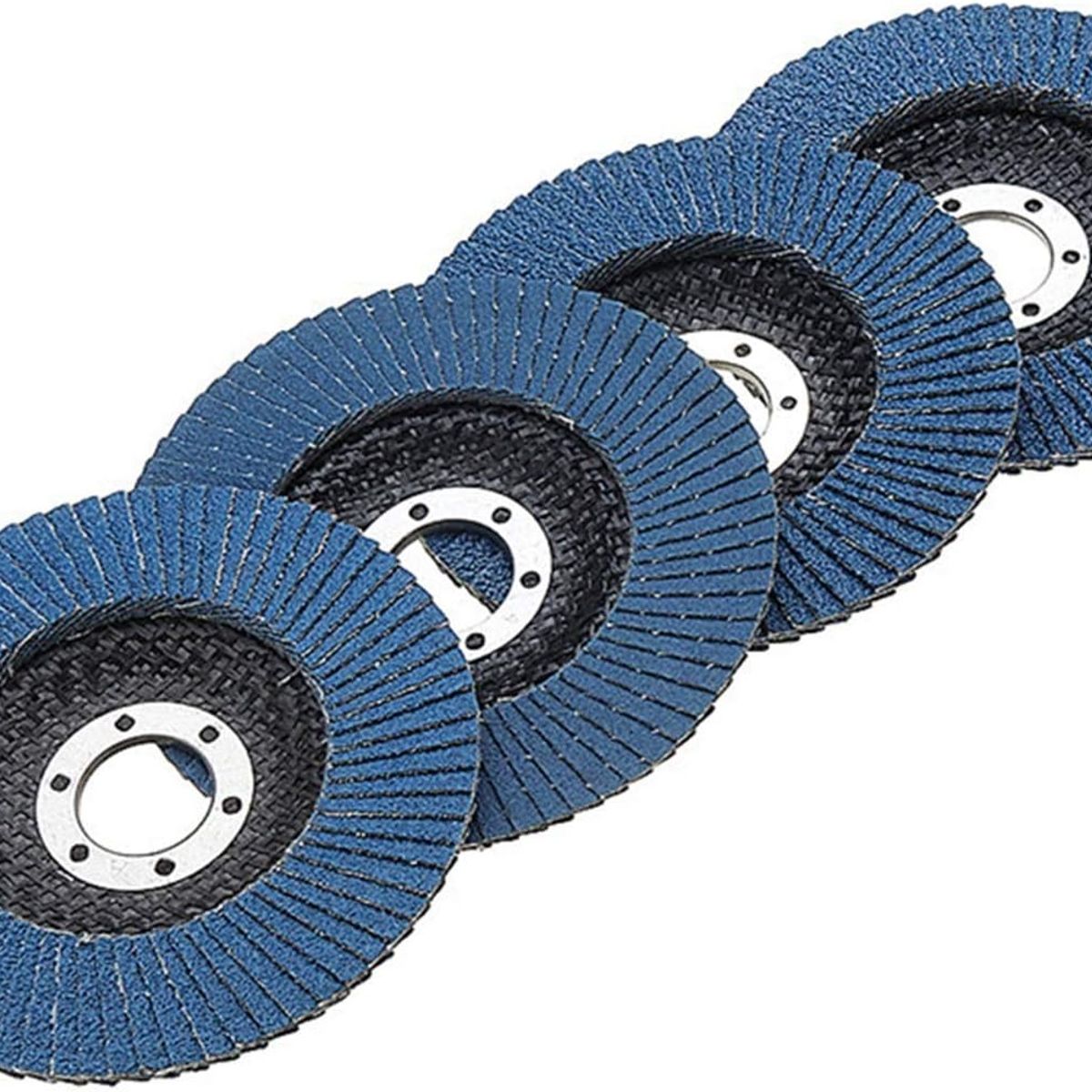 KUANGYE - 20 Discos Lija Azul Flap Traslapado 4 1/2 Pulgadas Grano 80