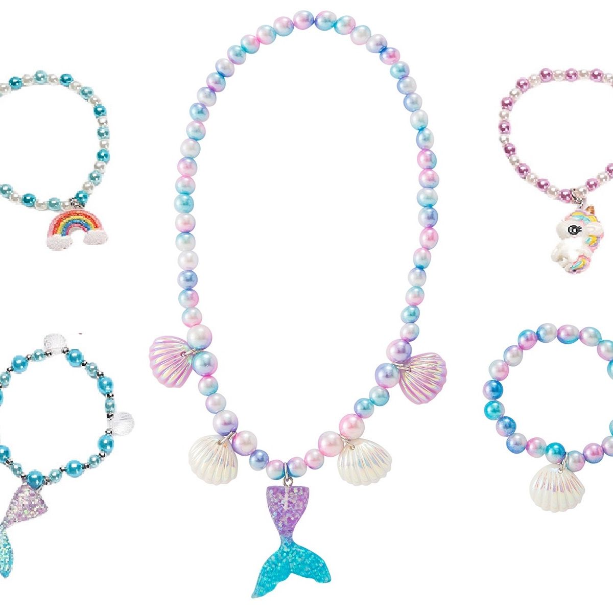 LUKOVEE - Juego De Cuentas De Sirena 500 Uds Kit Hacer Pulsera Collar