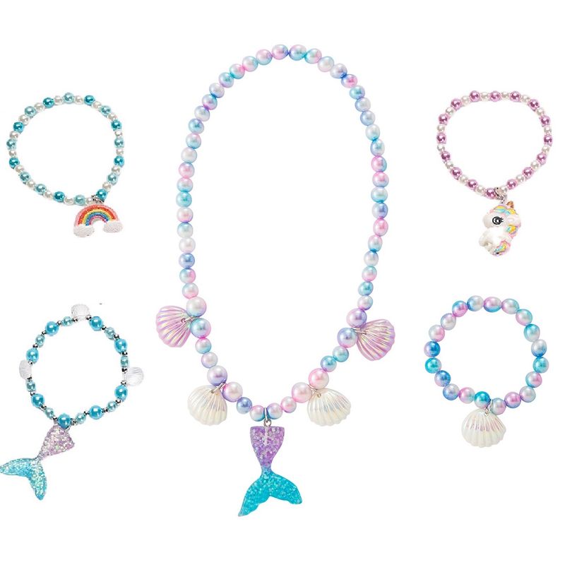 LUKOVEE - Juego De Cuentas De Sirena 500 Uds Kit Hacer Pulsera Collar