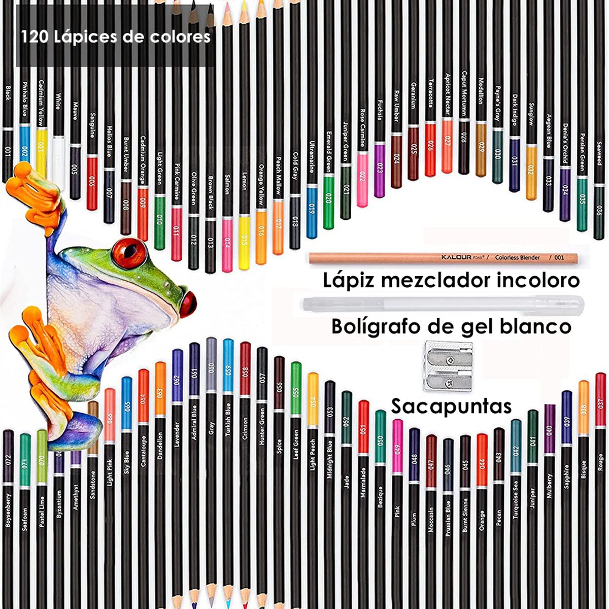 LUKOVEE - Set De Arte 120+3 Pzs Lápices De Color Profesional Dibujo