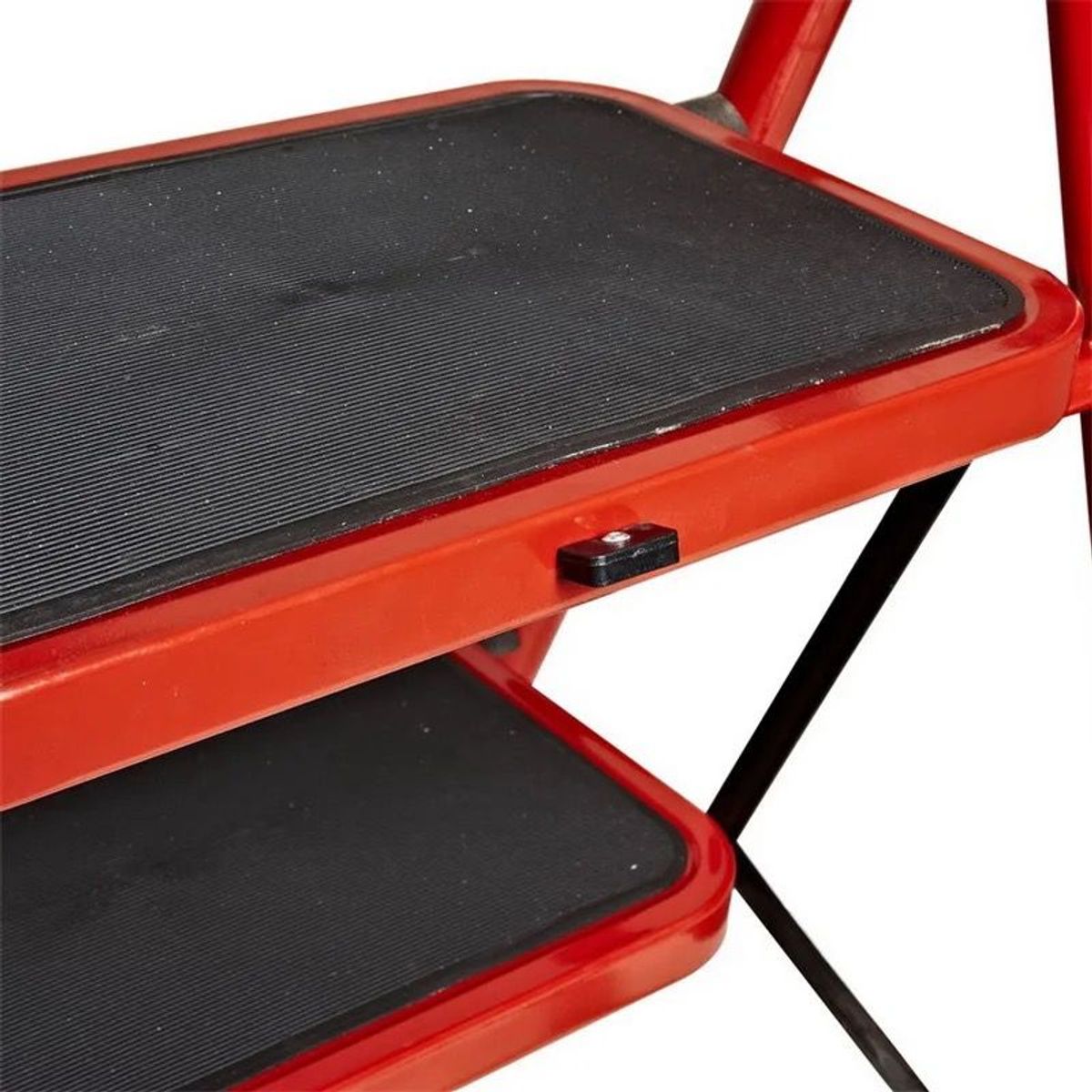 GENERICO - Escalera Plegable De Metal Roja 4 Niveles