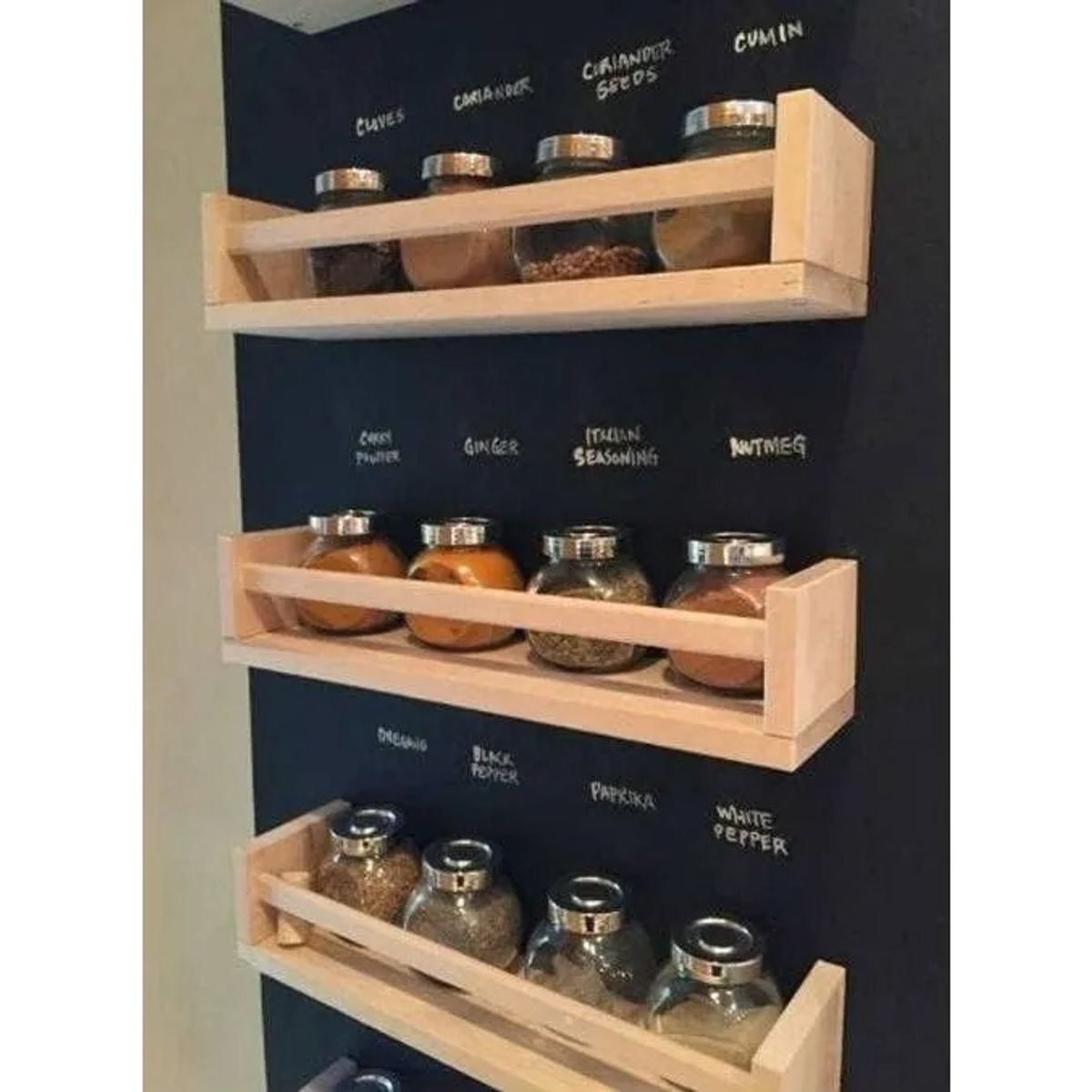 GENERICO - Repisas Flotante De Madera Multifuncional Set de 2 Café