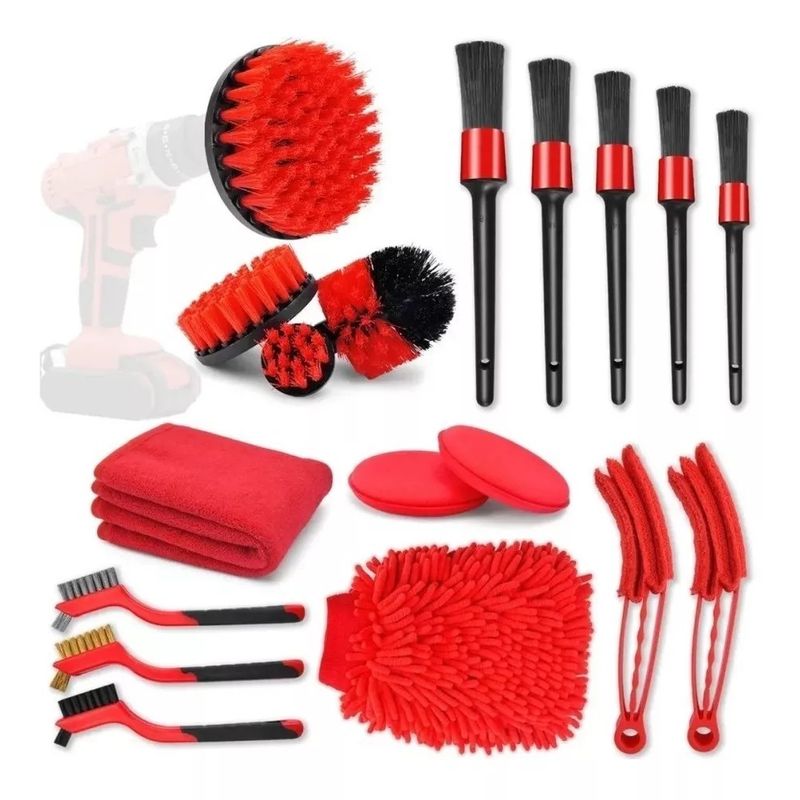 MUNDO MAGIA - Limpieza De Auto Kit 18 Piezas Interior Y Exterior