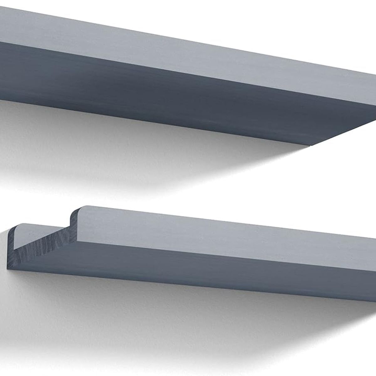 GENERICO - Repisas Flotantes De Madera Modernas Y Rusticas Macizas X2 Gris