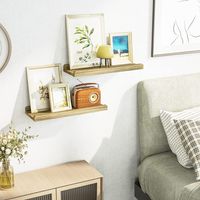 Repisas Flotantes De Madera Modernas Y Rusticas Macizas X2 Carbonizado