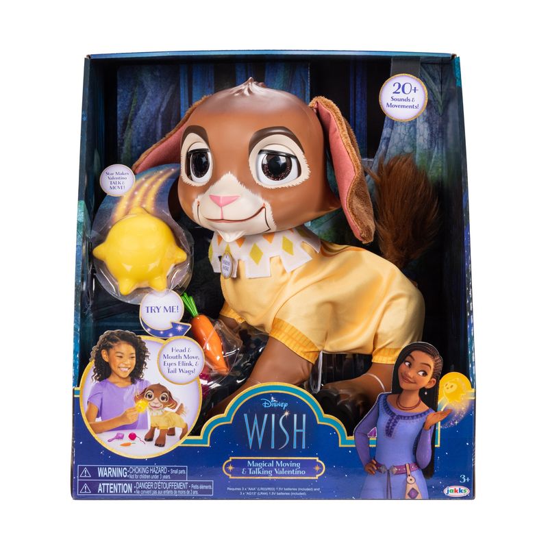 WISH - Muñeco Mágico Valentino Disney Wish con Sonido y Movimientos