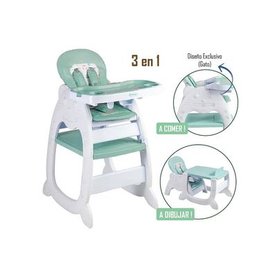 Imagen 2 del producto Silla De Comer Escritorio Cat Love Green