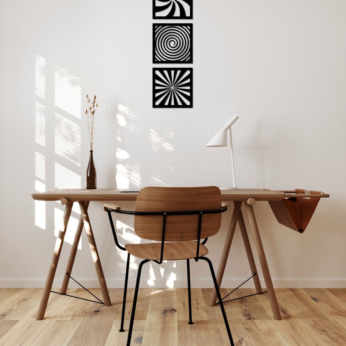 ELAB PROPIA - Set 3 Cuadros Ilusión Óptica 30x30cm c.u. - Madera Fun Republic