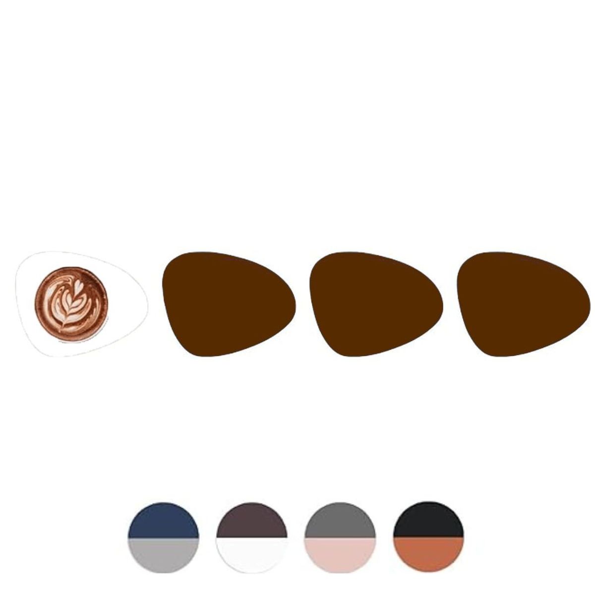 AZ AURAZEUS - Set 4 Posavasos Ecocuero Antimanchas Impermeables 2 en 1 AZ