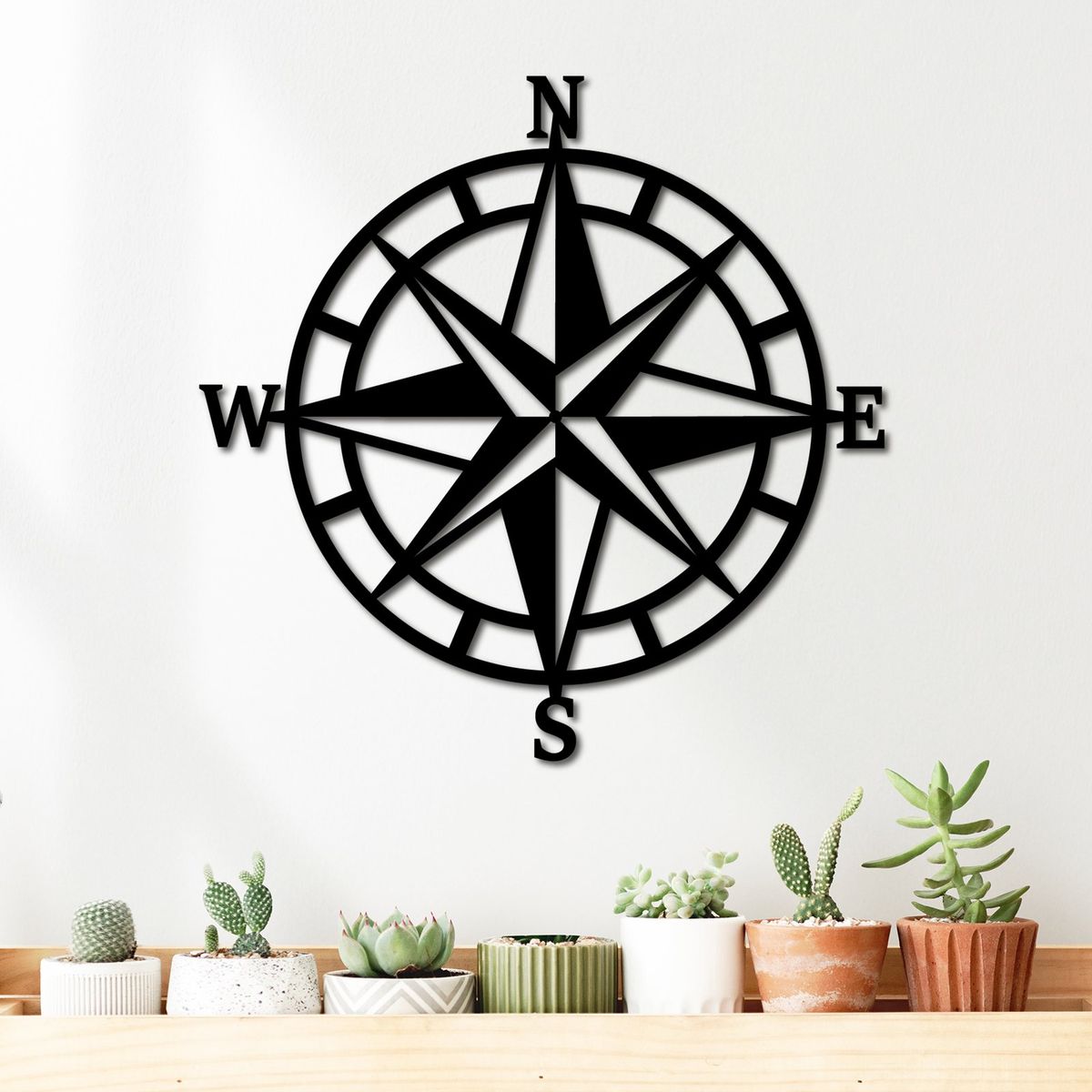 ELAB PROPIA - Cuadro Decorativo Brújula 50x50cm - Madera Fun Republic