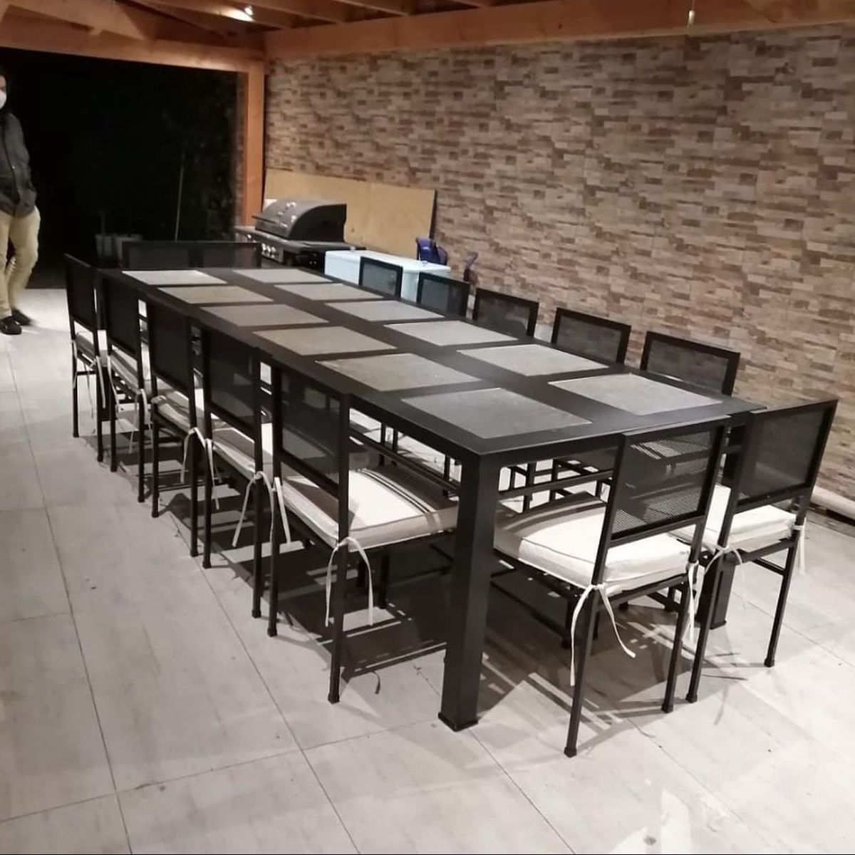 MUEBLES Y TERRAZAS - Comedor de terraza para 14 personas