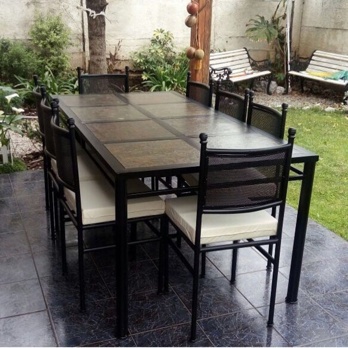 MUEBLES Y TERRAZAS - Comedor de terraza 8 personas 8 sillas cachito