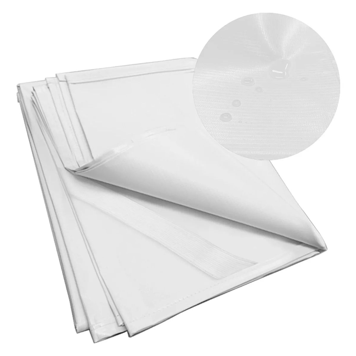 TOPMEDIC - Pack 2 Unidades Cubre Colchón PVC Impermeable De 1 Plaza y Media Con Elásticos