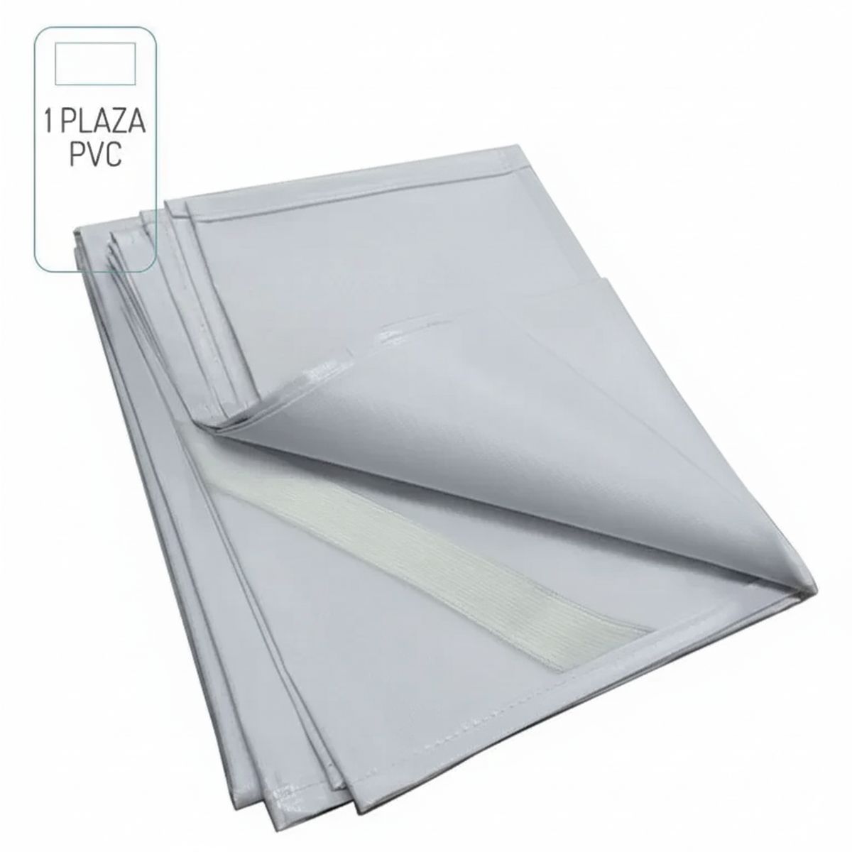 TOPMEDIC - Pack 2 Unidades Cubre Colchón PVC Impermeable De 1 Plaza y Media Con Elásticos