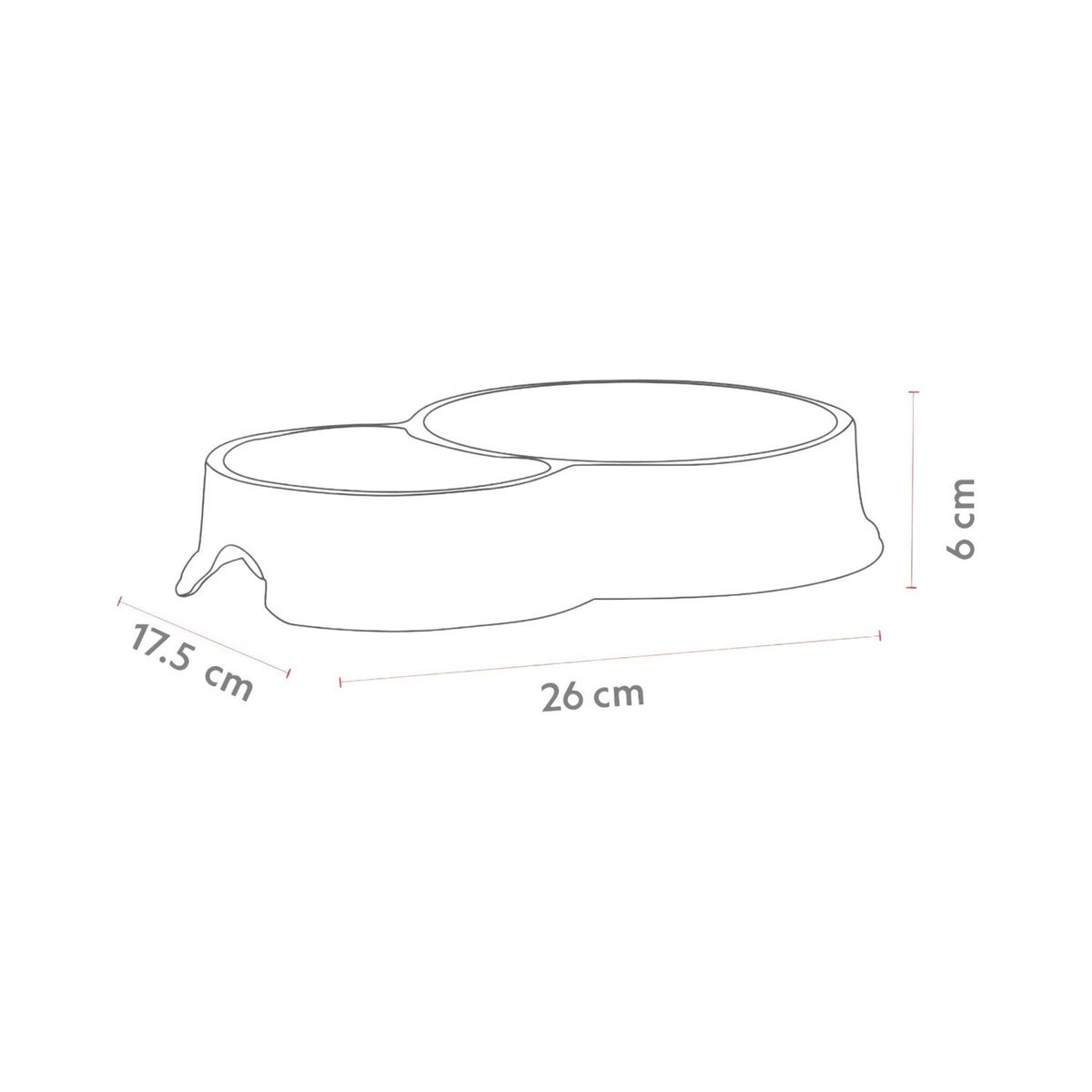 COOL PETS - Comedero Bebedero Doble Para Mascota Beige 95ML Cool Pets