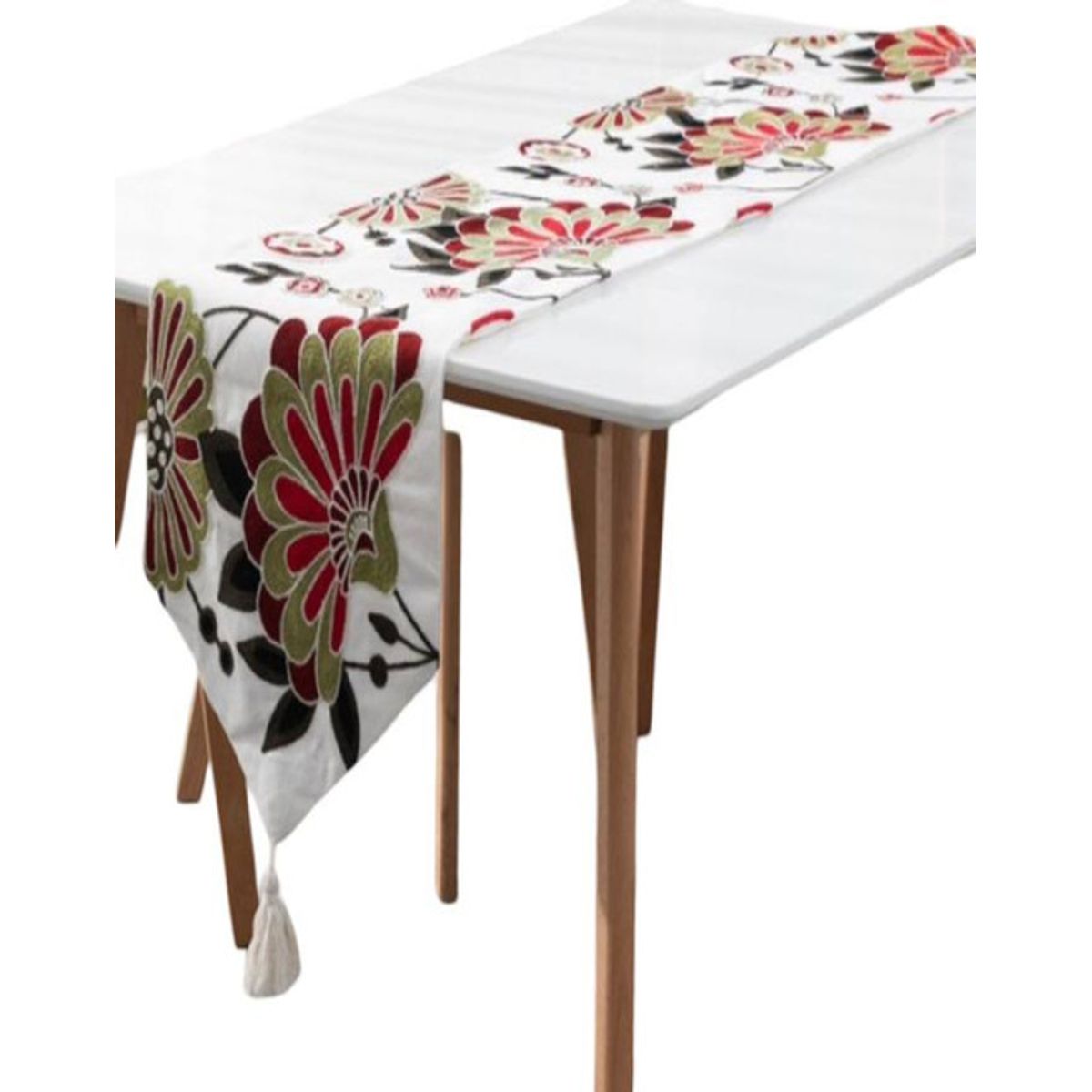 GENERICO - CAMINO DE MESA BORDADO ELEGANTE 33 X 180cm