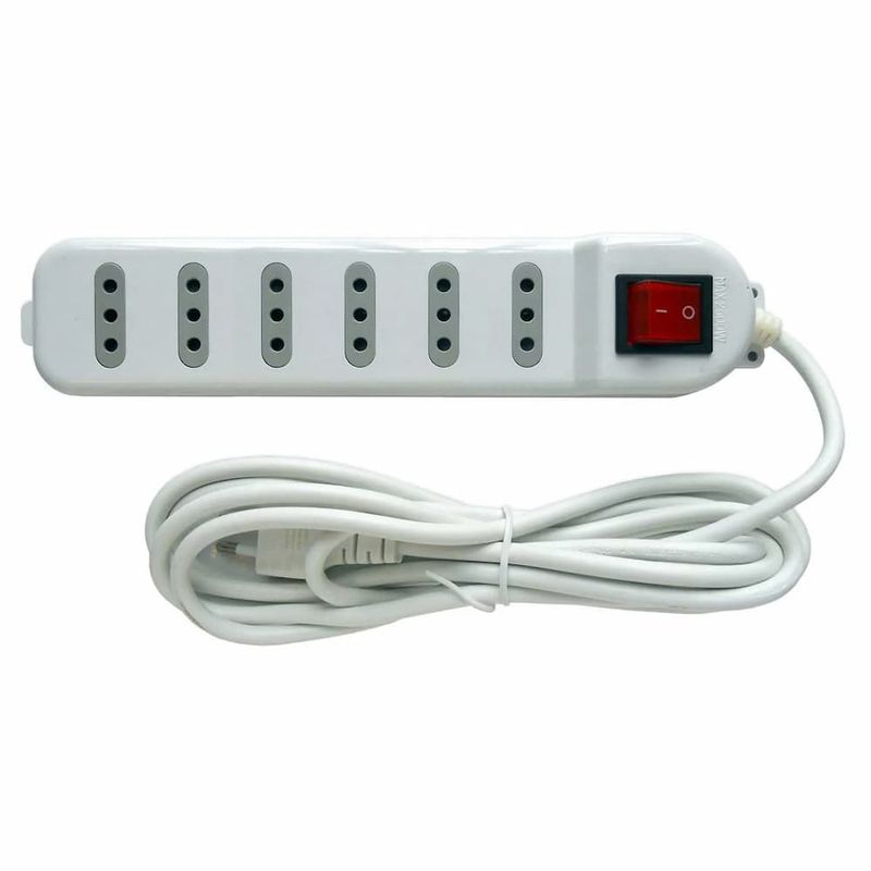 MACROTEL - Alargador Eléctrico Zapatilla 6 Posiciones 3 Metros Certificado