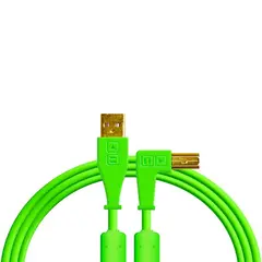GENERICO - Cable USB-A a USB-B 1.5 Metros Angulo Verde Chroma Cables DJ Techtools