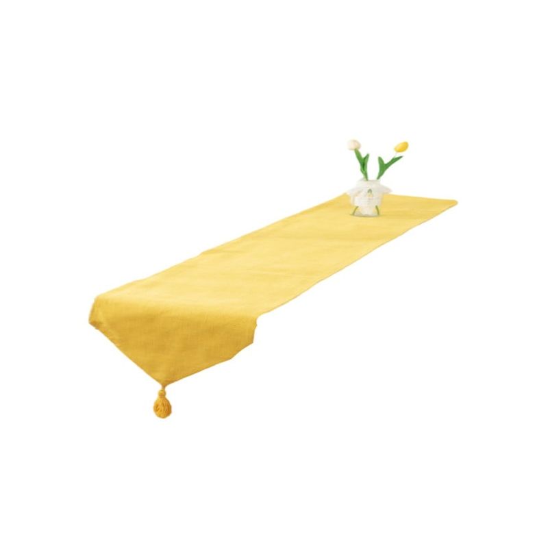 GENERICO - CAMINO DE MESA DE LINO 33 X 180cm Amarillo