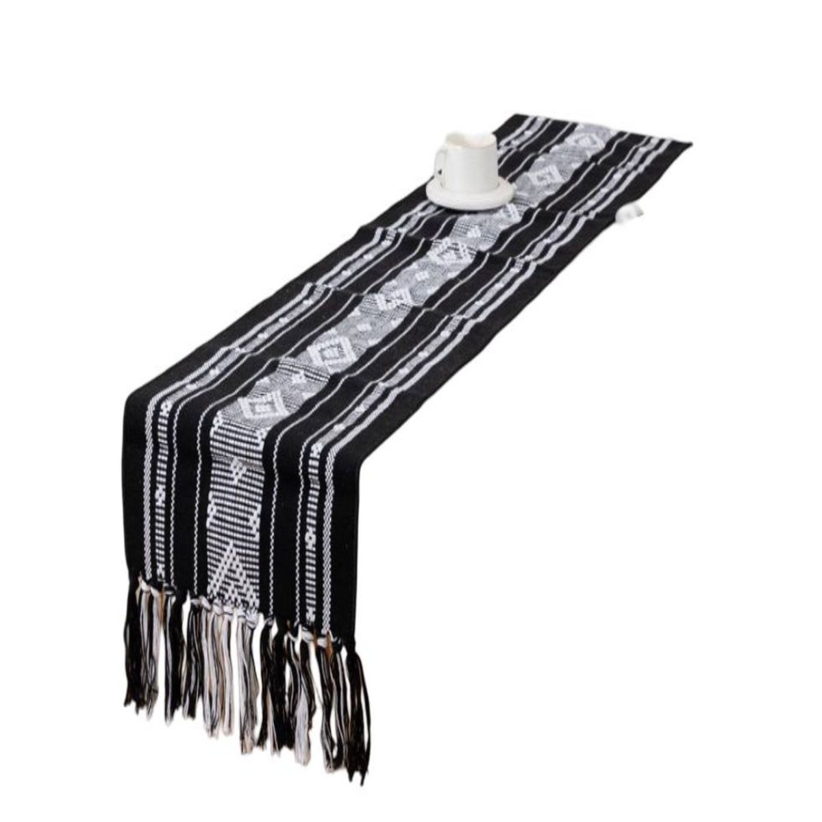 GENERICO - CAMINO DE MESA CROCHE 30 X 180cm Negra