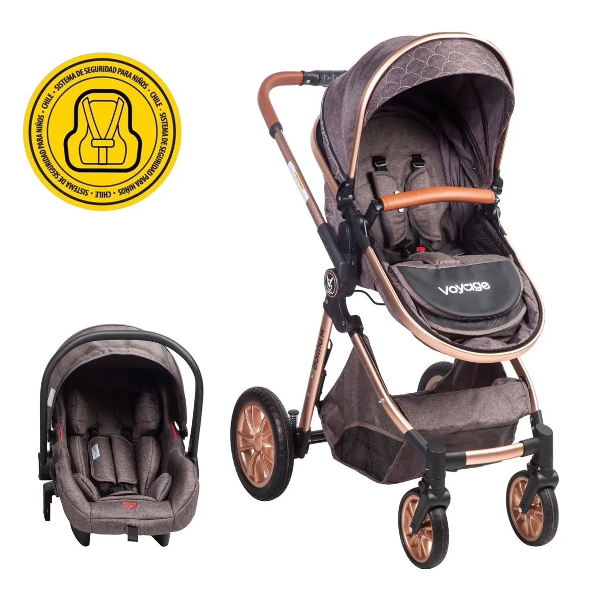 VOYAGE - Coche Travel System Bolina Chocolate_