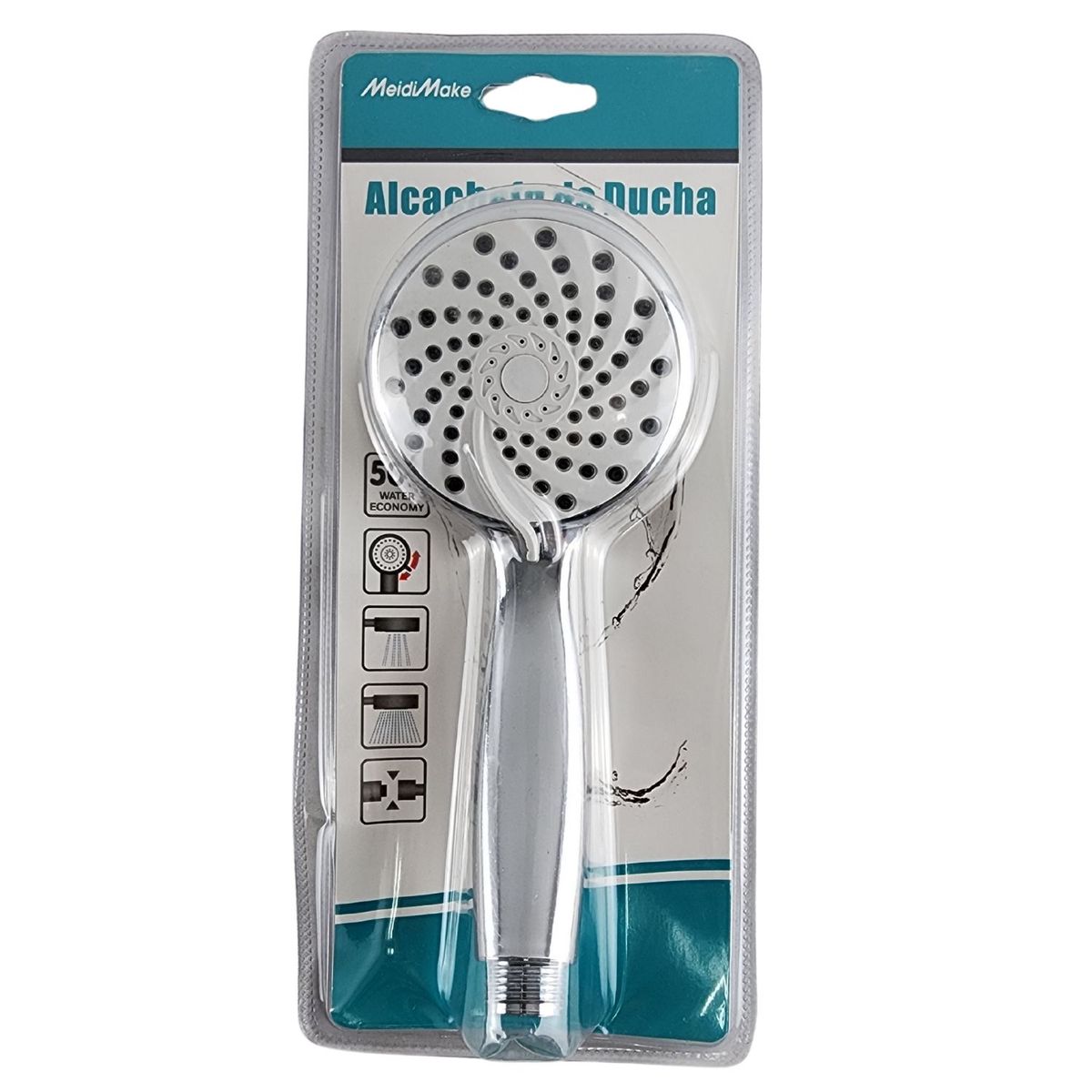 GENERICO - Cabezal de Ducha Espiral Tipo Teléfono Ergonómico Alta Presión