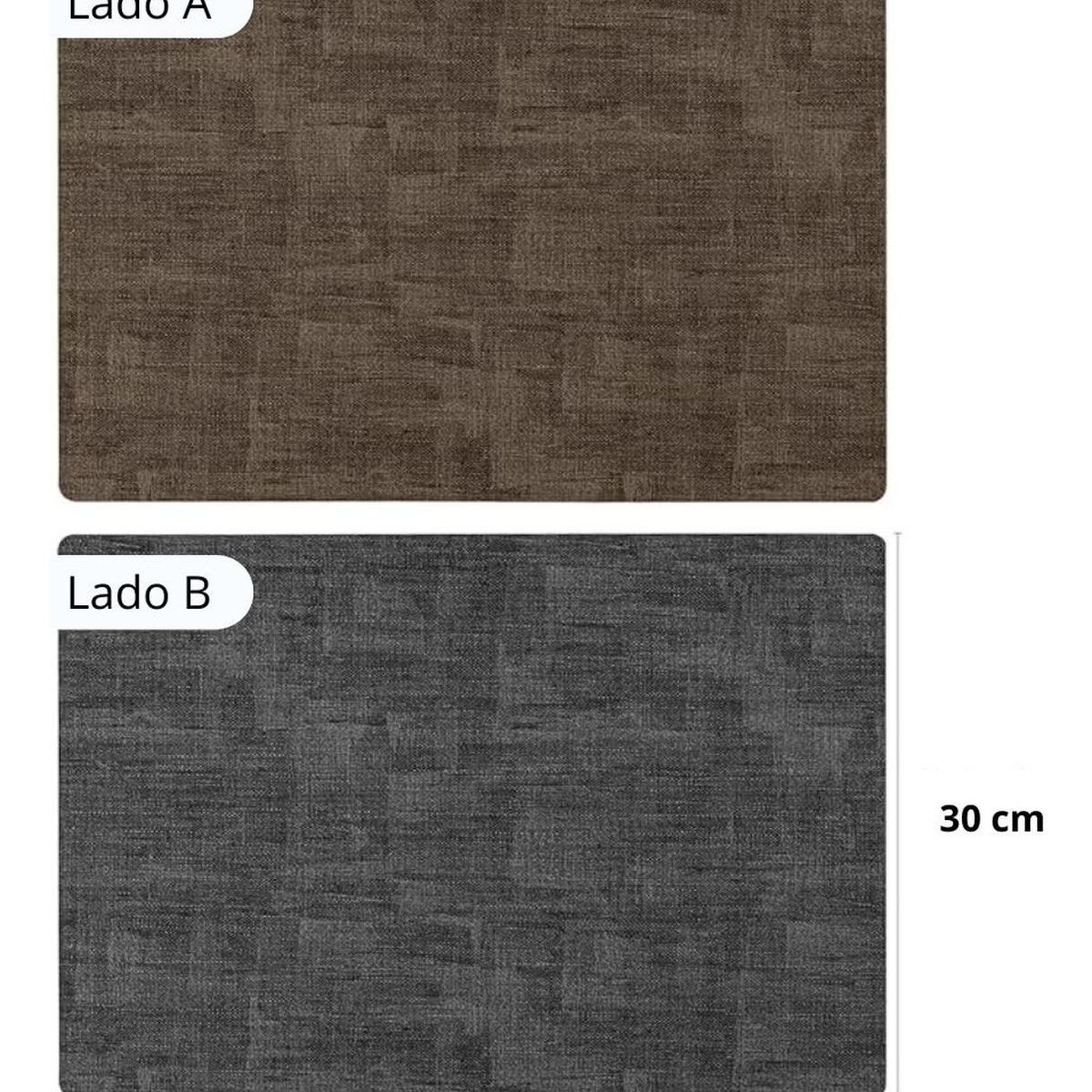 AZ AURAZEUS - Set 4 Individuales Ecocuero Impermeables Antimanchas Reversibles AZ