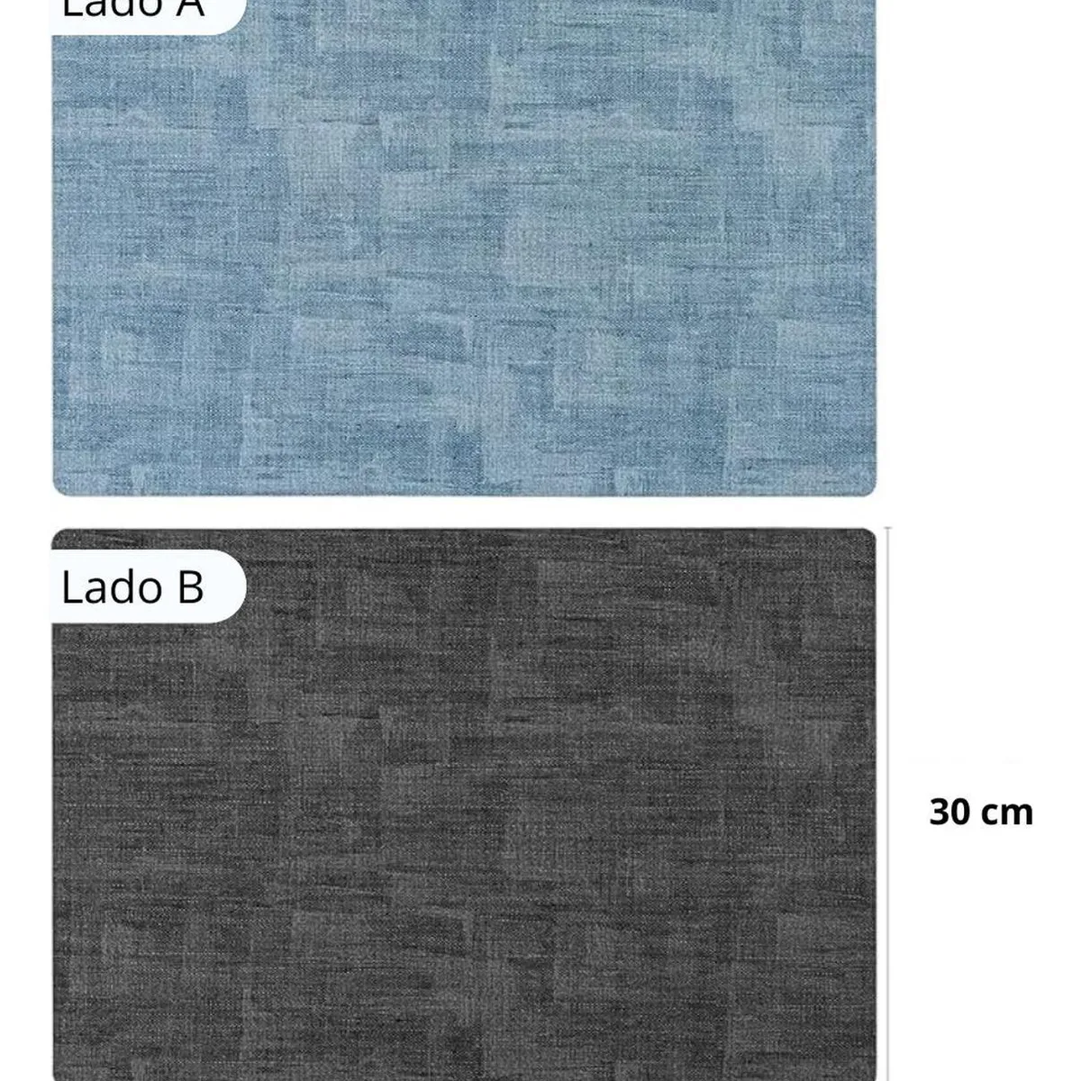 AZ AURAZEUS - Set 4 Individuales Ecocuero Impermeables Antimanchas Reversibles