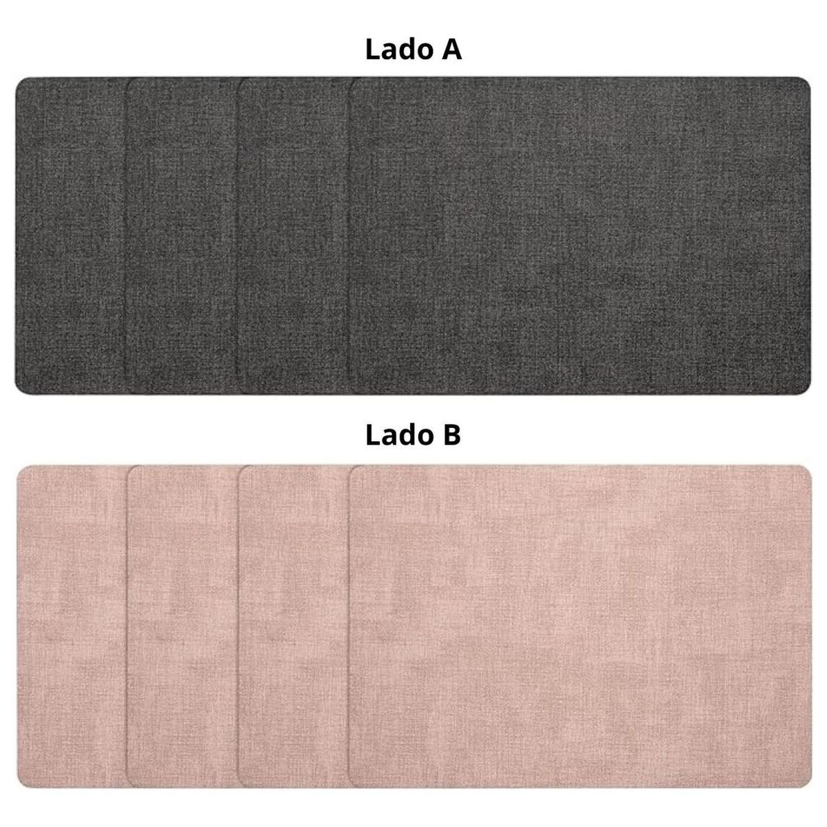 AZ AURAZEUS - Set 4 Individuales Ecocuero Impermeables Antimanchas Reversibles AZ