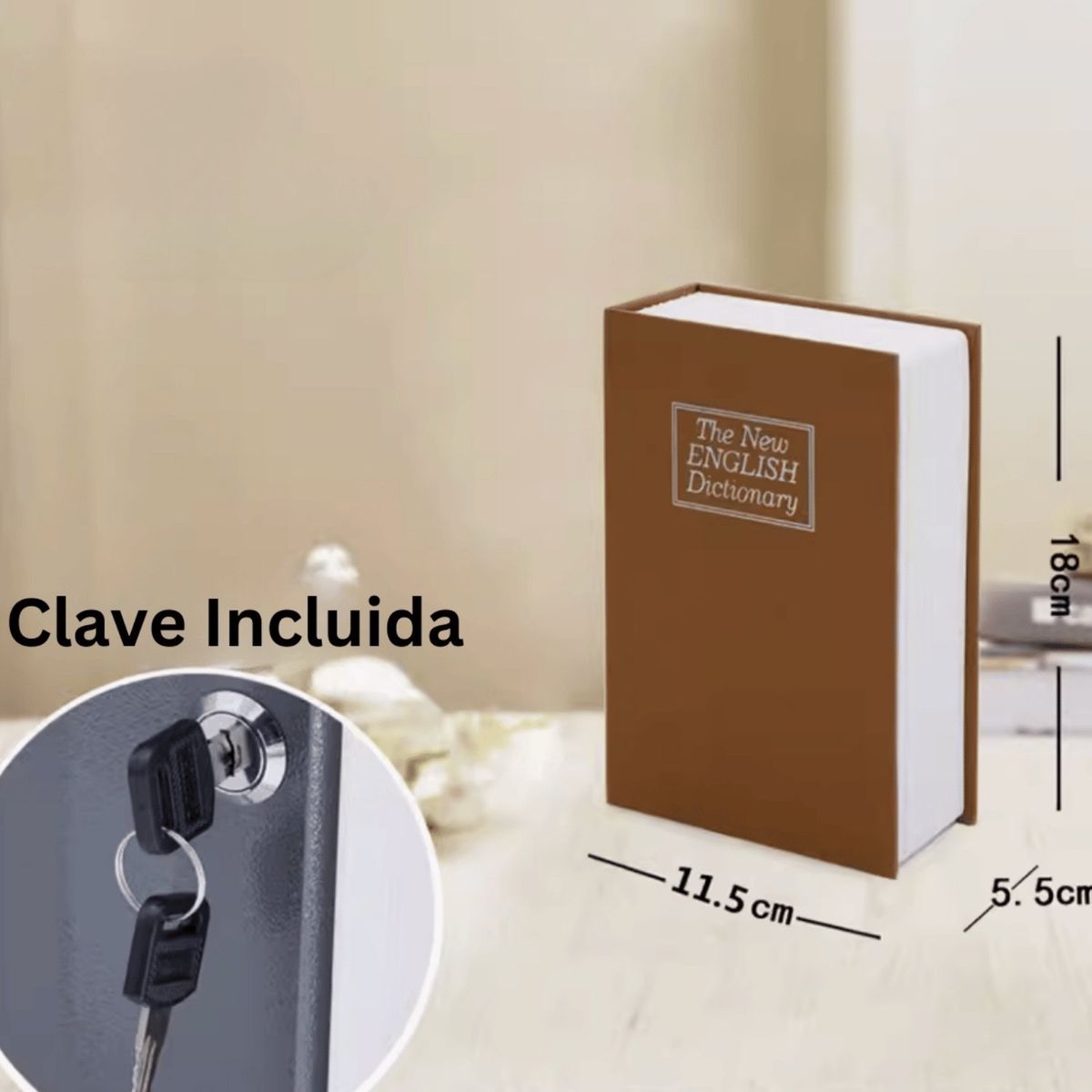 HOMESTAR - Alcancin Caja Billete Diccionario 20x26cm