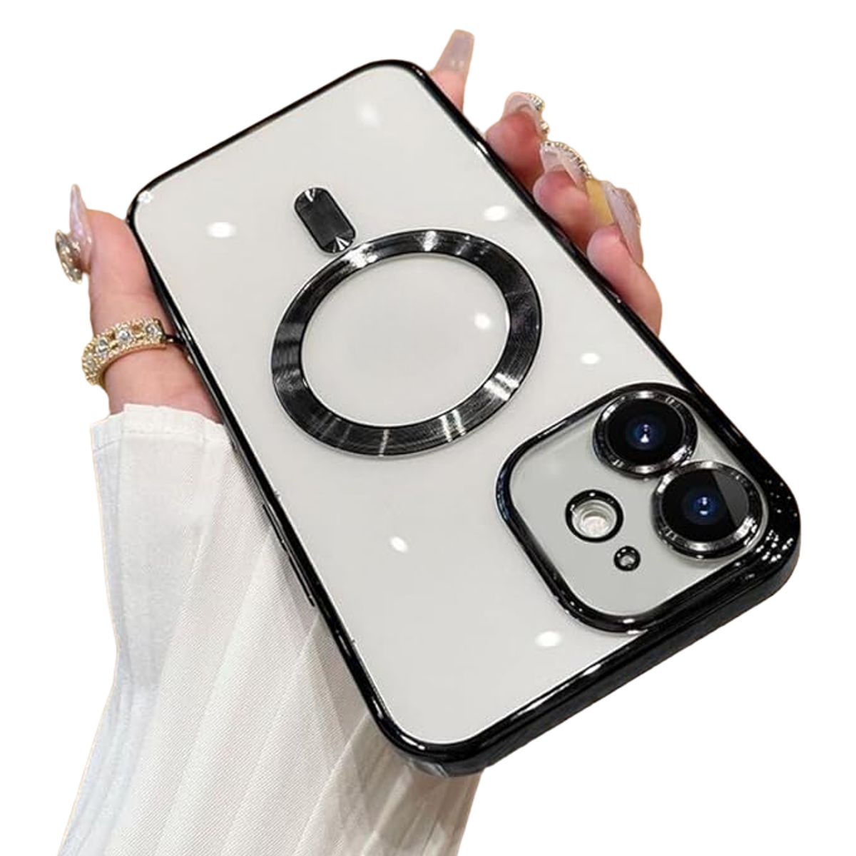 GENERICO - Carcasa Magsafe para iPhone 12 Negro