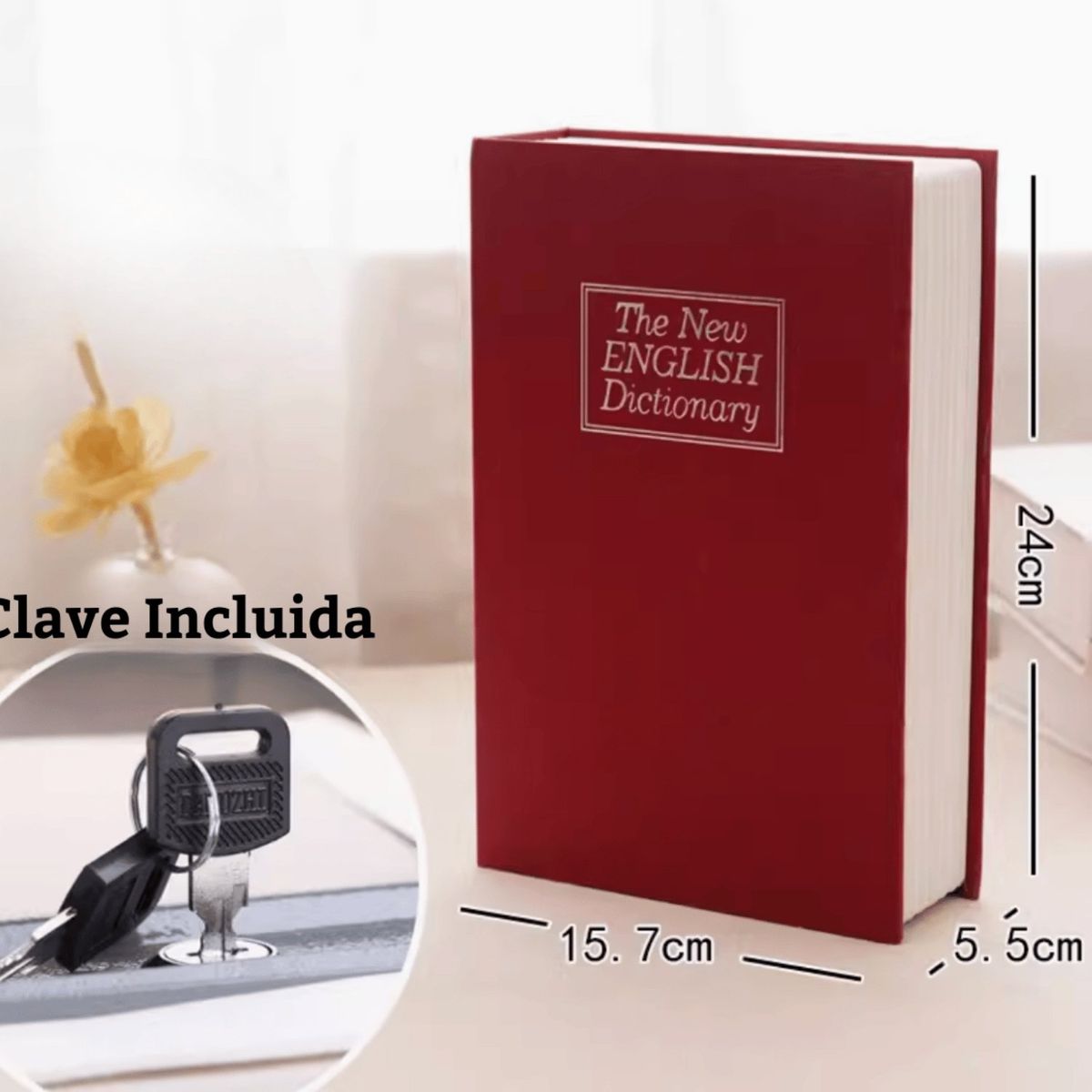 HOMESTAR - Alcancin Caja Billete Diccionario 20x26cm