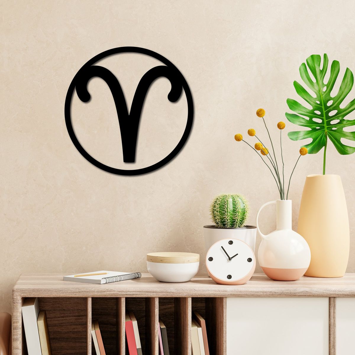 ELAB PROPIA - Cuadro Decorativo Signo Del Zodiaco Aries 40cm - Madera Fun Republic