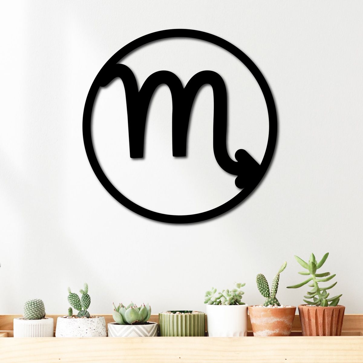 ELAB PROPIA - Cuadro Decorativo Signo Zodiaco Escorpio 40cm - Madera Fun Republic